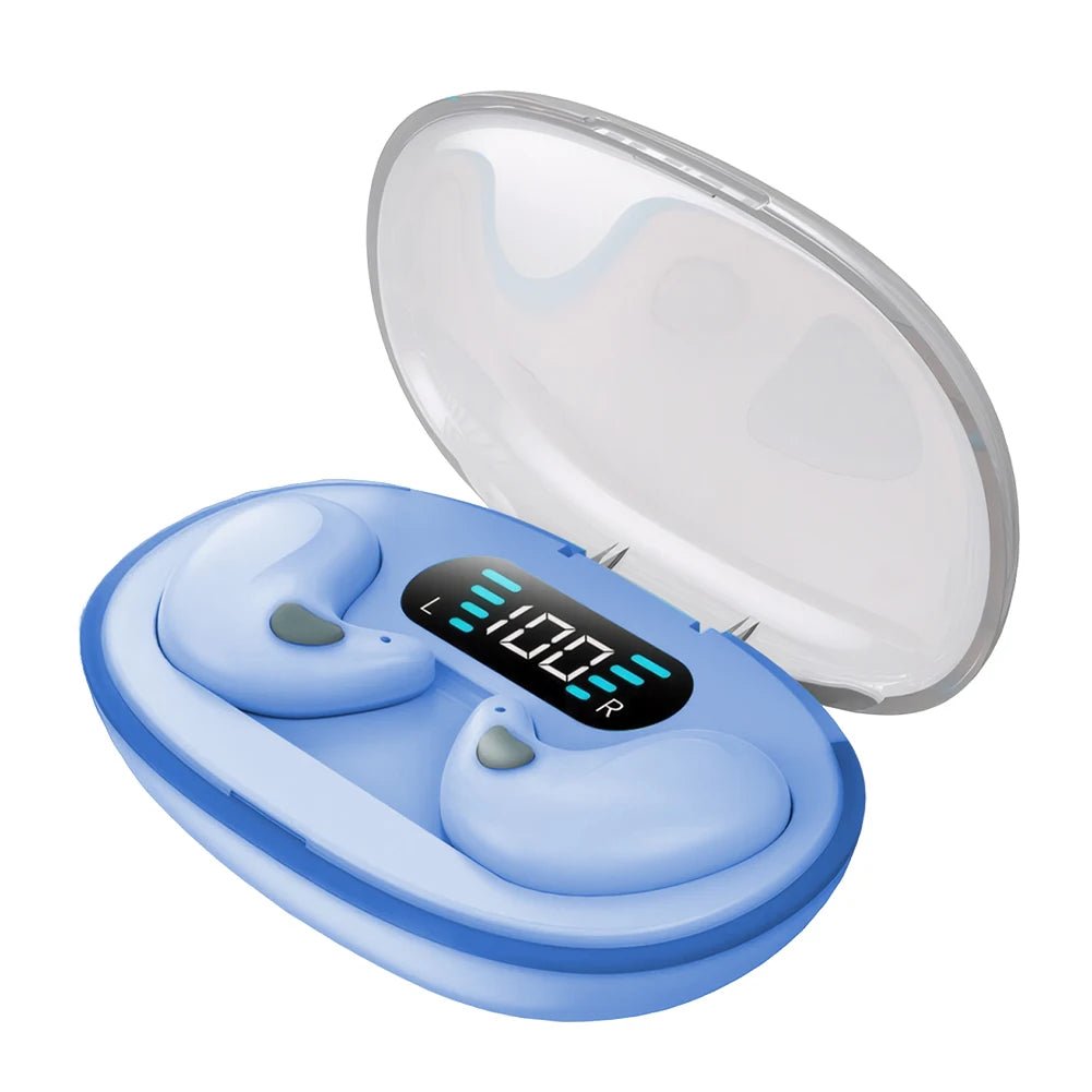 5.3 Stereo Headphones with Charging Case - Bluetooth Sleep Earphones - silverfoxgoods